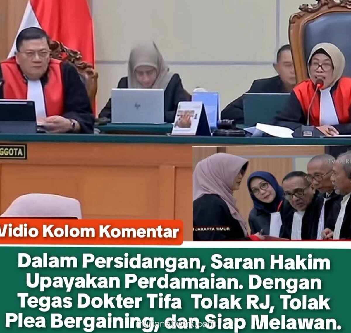 Dokter Tifa Tolak Damai dalam Sidang Dugaan Fitnah Ijazah Palsu Jokowi