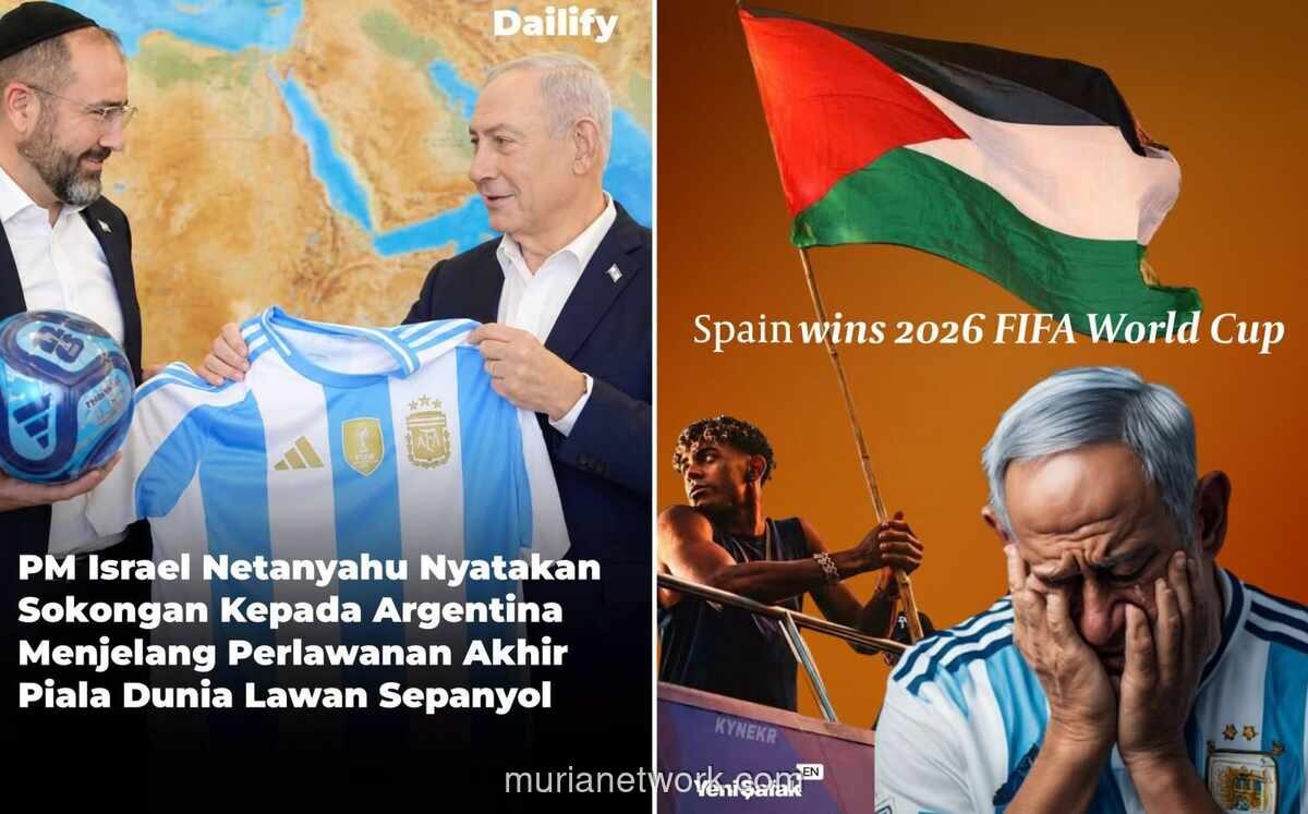 Netanyahu Dukung Argentina di Final Piala Dunia, Spanyol Jadi Idola Baru Pro-Palestina