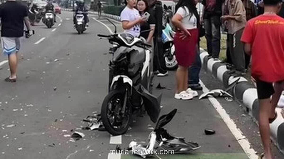 Tiga Luka Akibat Tabrakan Motor Lawan Arah di Jalur Lingkar Stadion Pakansari