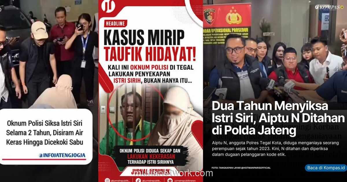 Polisi di Tegal Ditahan Usai Siram Istri Siri dengan Air Keras