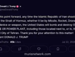 Trump Ancam Hancurkan Jembatan dan Pembangkit Listrik Iran Jika Kapal AS Diserang