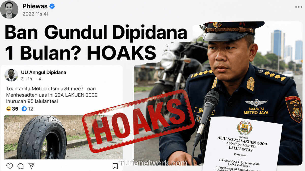 Polisi Bantah Narasi Viral Pemotor Ban Gundul Terancam Pidana Sebulan