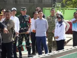 Gibran Tinjau Pembangunan Jembatan Way Bungur di Lampung Timur