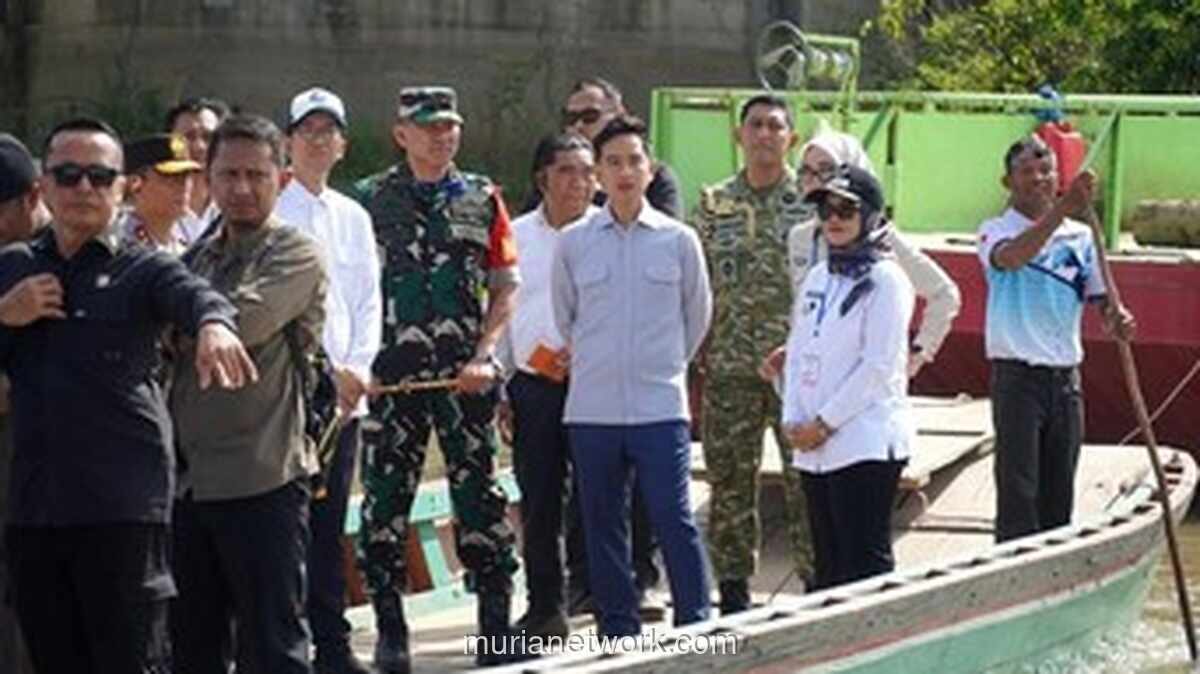 Gibran Tinjau Pembangunan Jembatan Way Bungur di Lampung Timur
