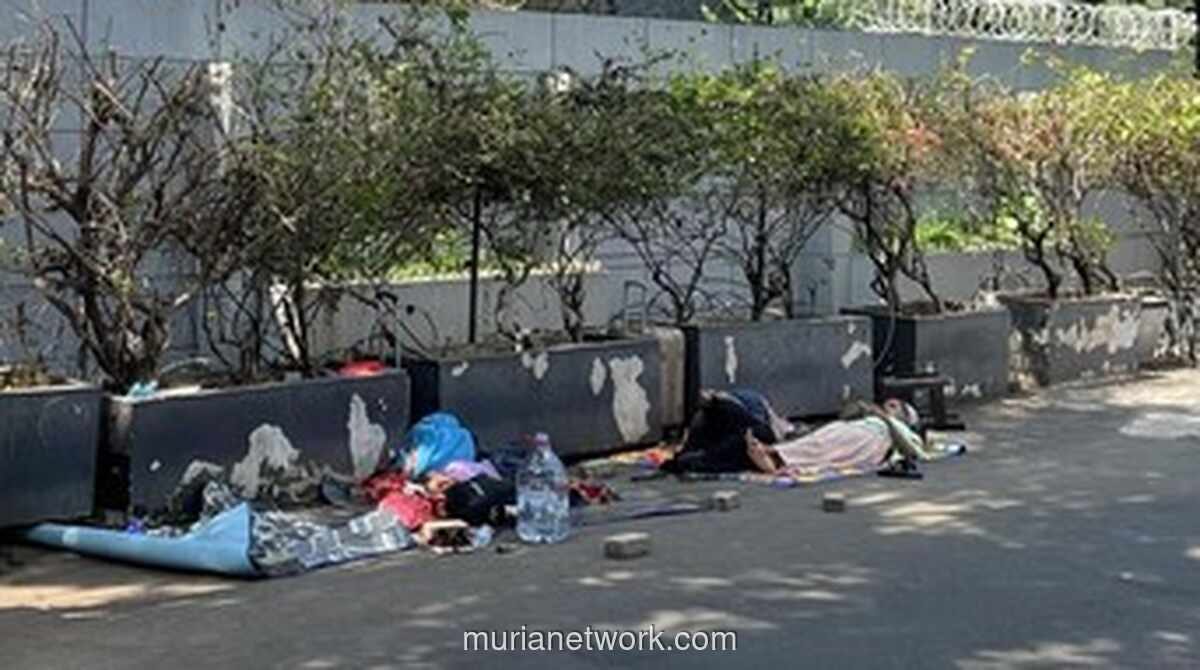 Pengungsi Kembali Berdatangan di Pinggir Jalan Kantor UNHCR Jakarta