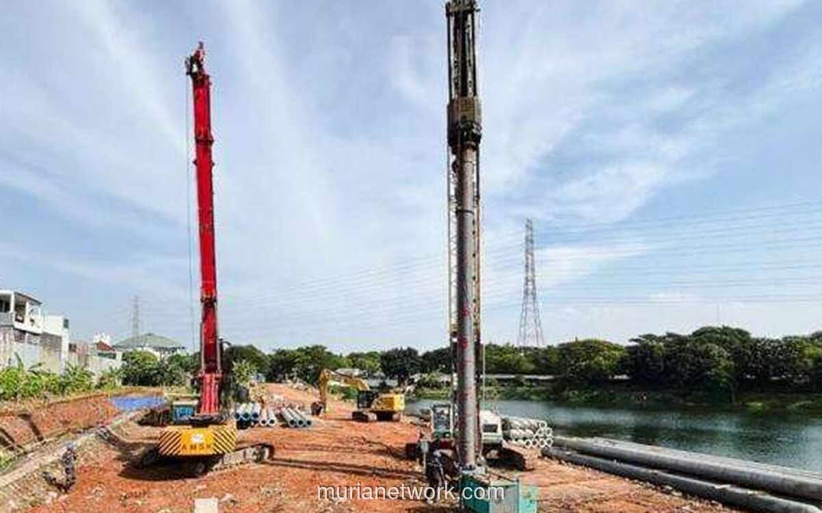 WSBP Suplai Spun Pile dan Beton untuk Proyek Tata Air di Jakarta Utara