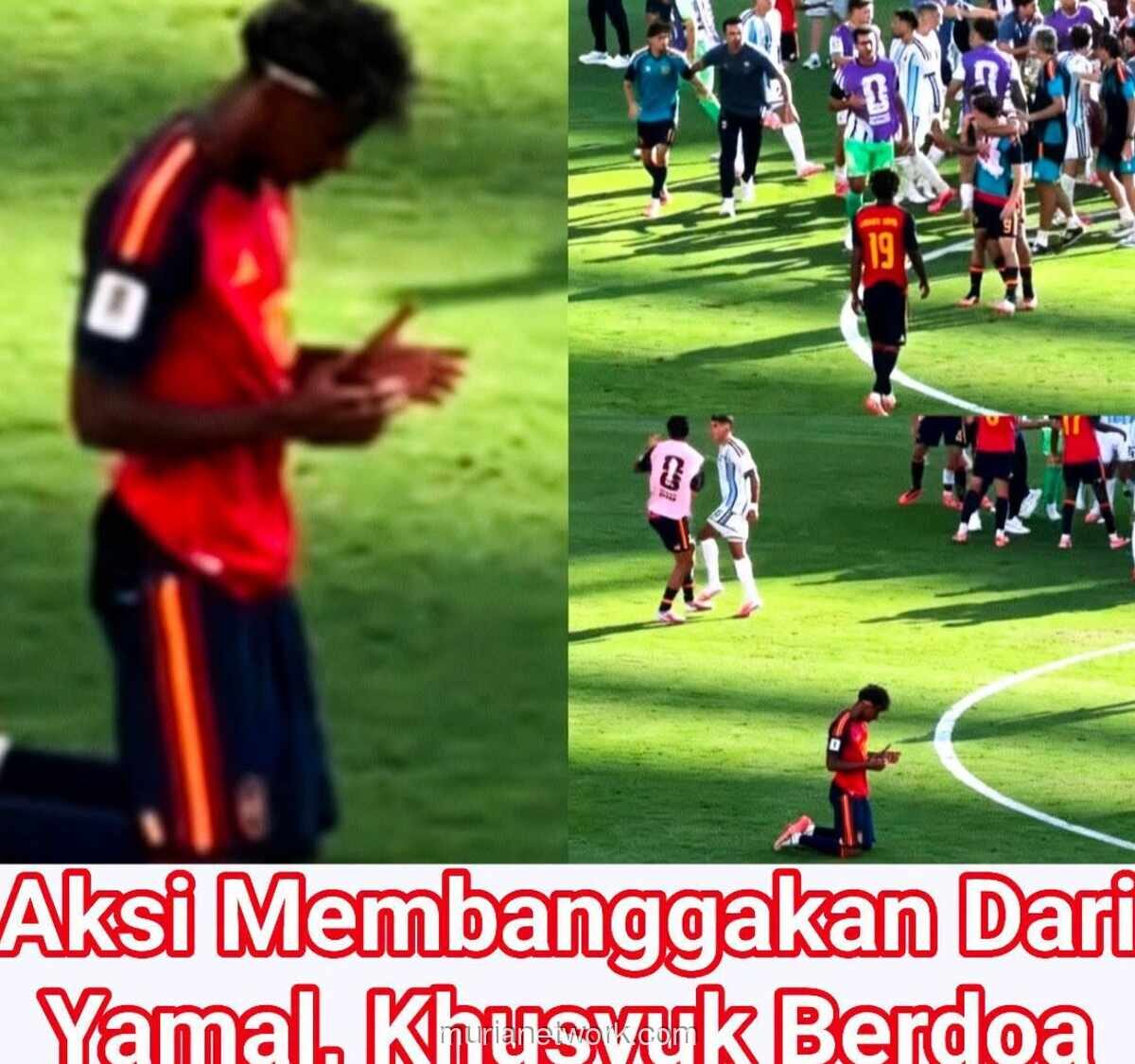 Lamine Yamal, Remaja 19 Tahun yang Khusyuk Berdoa di Tengah Euforia Kemenangan