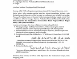 Yayasan Al-Mukmin Surakarta Larang Sekolah di Bawah Naungannya Ikut Program Makan Bergizi Gratis Pemerintah