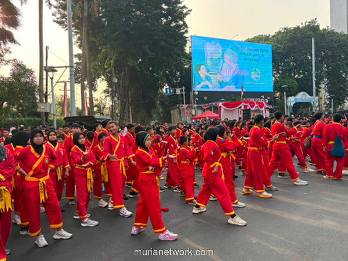 Ribuan Pesilat Meriahkan CFD Bundaran HI dengan Flashmob