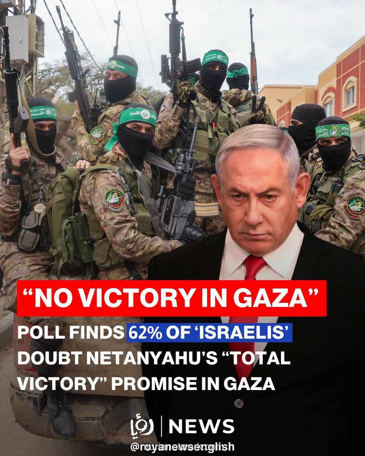 Survei: Mayoritas Warga Israel Ragu Netanyahu Bisa Raih Kemenangan Total atas Hamas