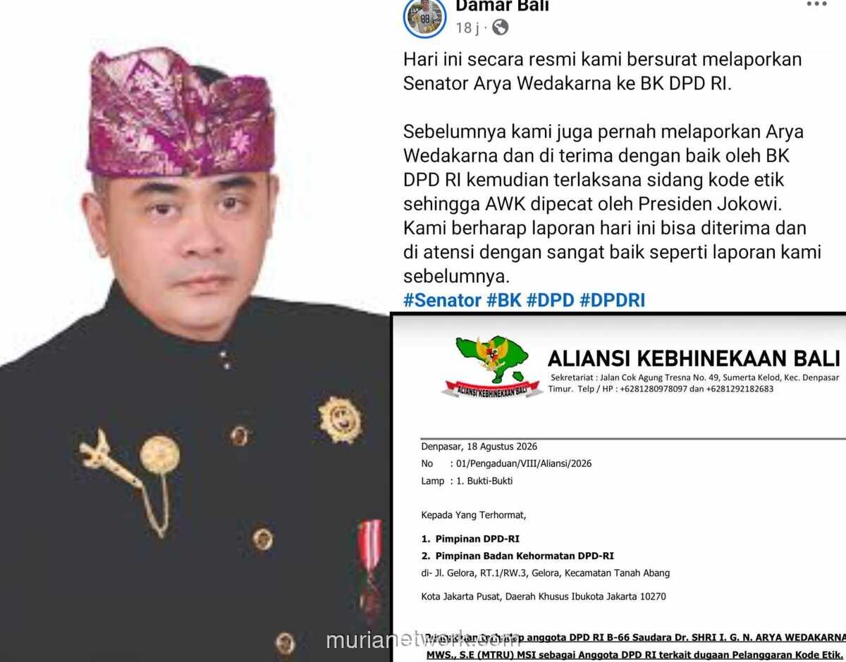 Aliansi Kebhinekaan Bali Adukan Arya Wedakarna ke BK DPD RI
