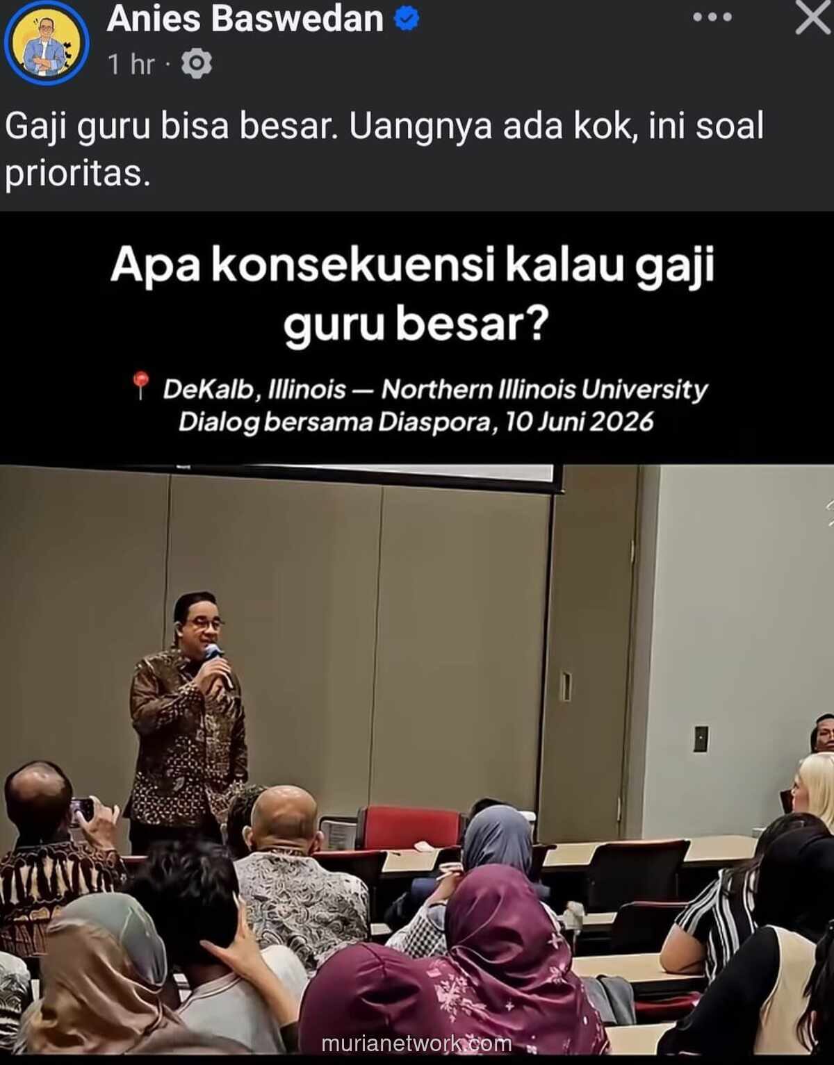 Anies: Gaji Guru Bisa Besar, Uangnya Ada, Ini Soal Prioritas