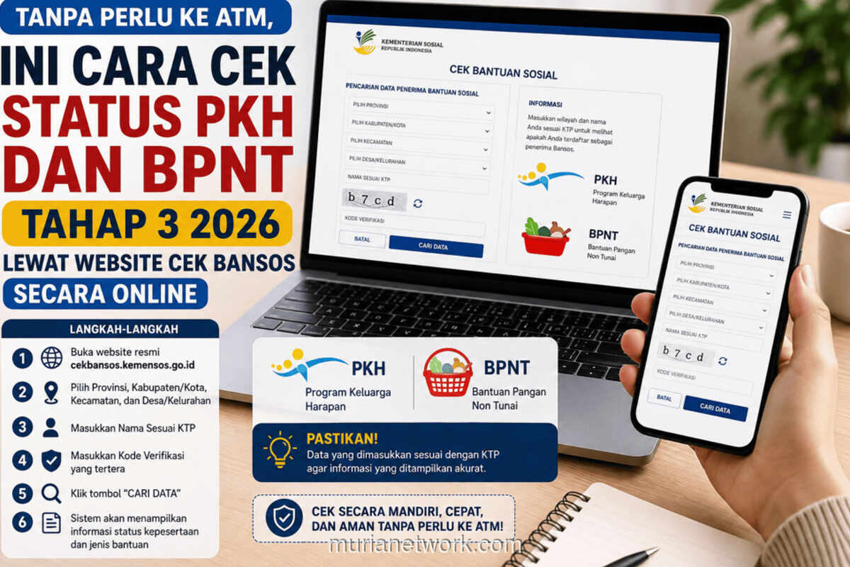 Cek Status Bansos PKH dan BPNT Tahap 3 Agustus 2026, Begini Alur dan Cara Memantaunya