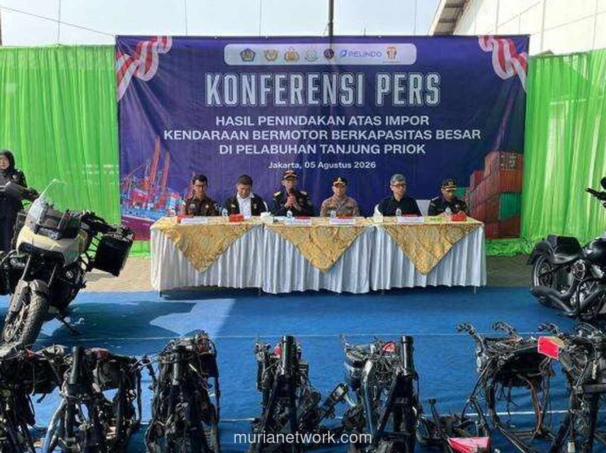 Bea Cukai Tanjung Priok Gagalkan Penyelundupan Lima Harley Davidson Bekas