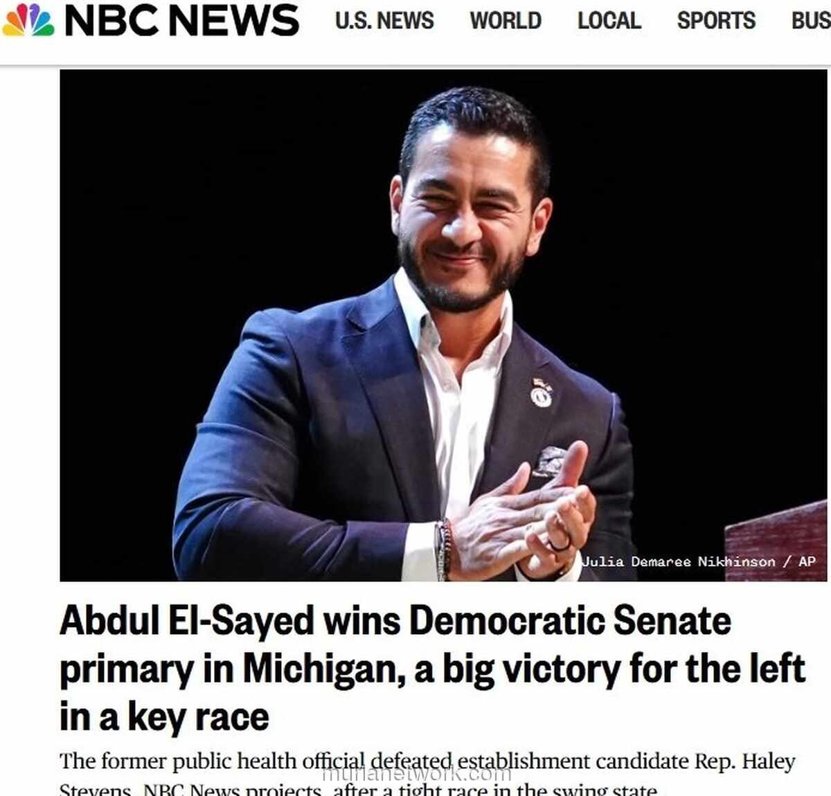 Abdul El-Sayed Menang di Pendahuluan Senat Michigan, Kemenangan untuk Kubu Progresif