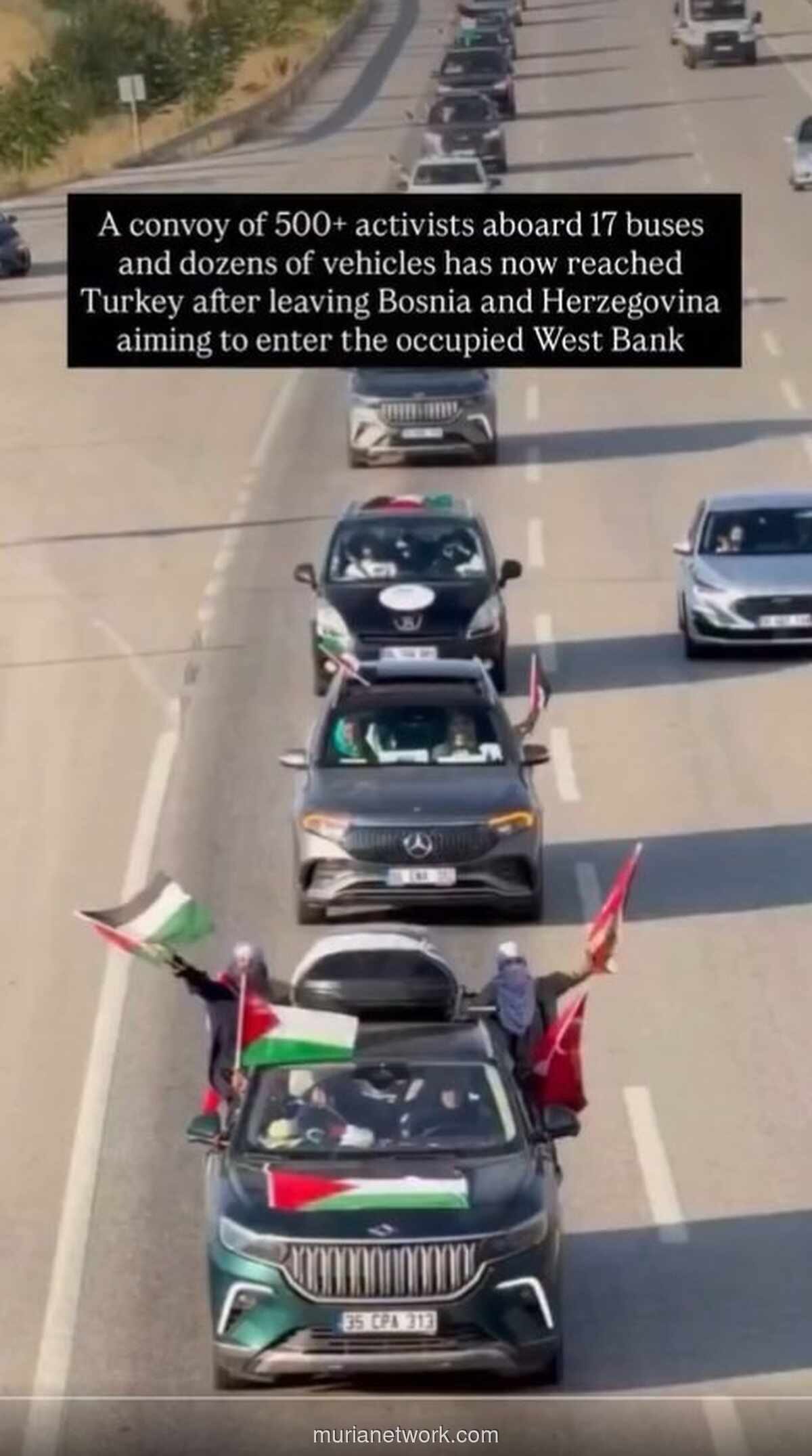 Konvoi Kemanusiaan 500 Aktivis Menuju Palestina Tiba di Turki