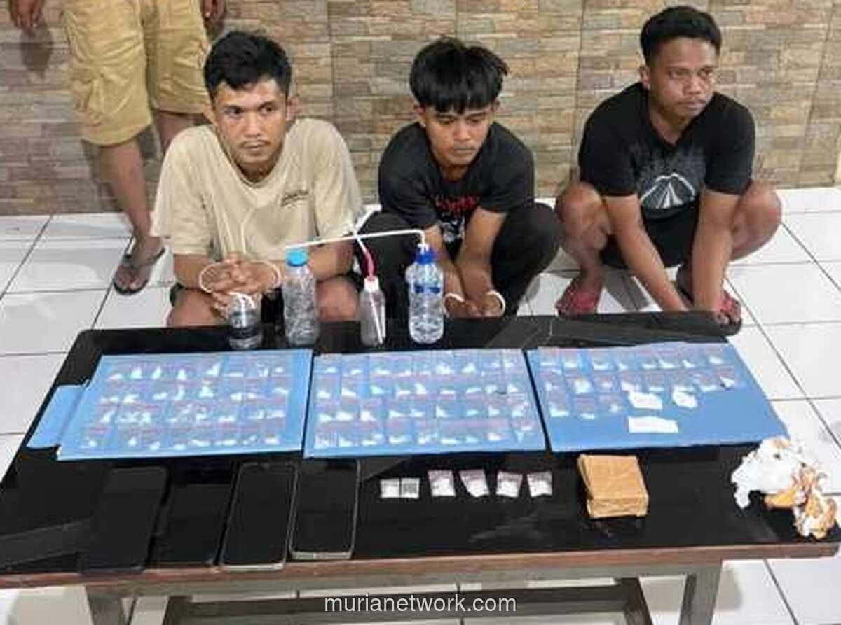 Polsek Lamuru Bekuk Tiga Tersangka dan Sita Puluhan Sachet Sabu