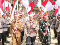 Ekspedisi Merah Putih Polda Riau Jangkau Desa Terpencil di Rokan Hulu, Salurkan Bantuan