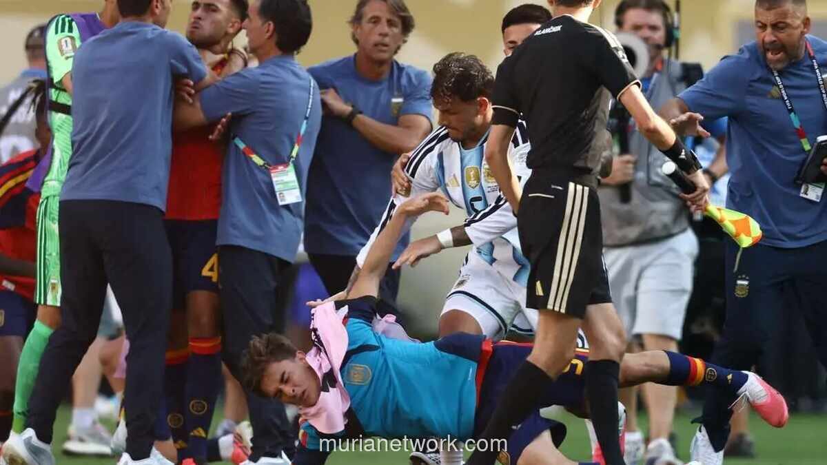 FIFA Buka Penyelidikan Keributan Final Piala Dunia, Sejumlah Pemain Argentina dan Spanyol Terancam Sanksi