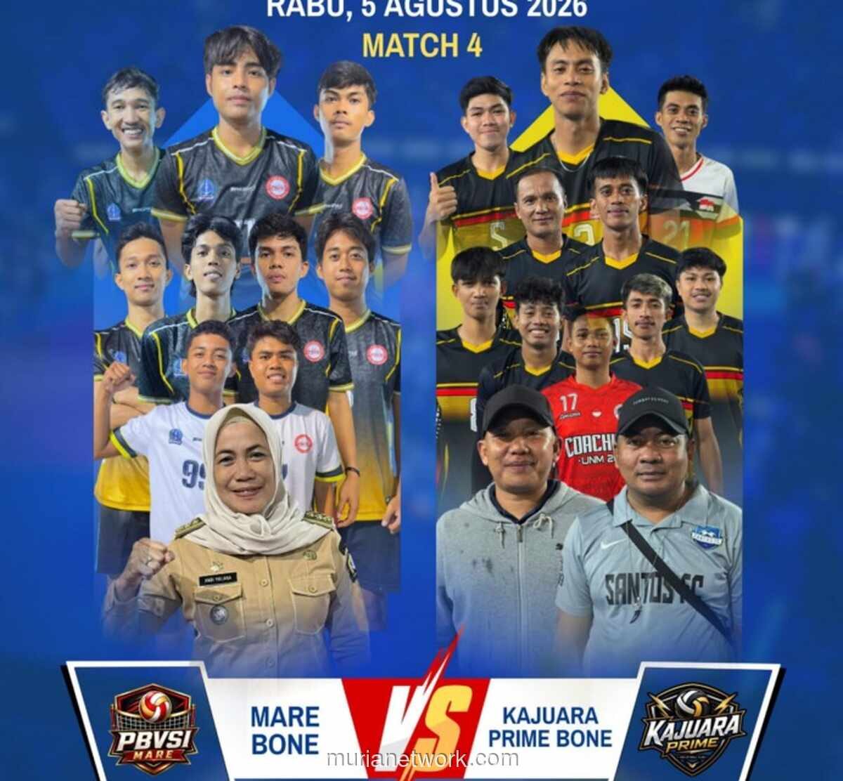 Final BerAmal Cup 2026: Mare Bone vs Kajuara Prime, Duel Gengsi Dua Kekuatan Voli Bone