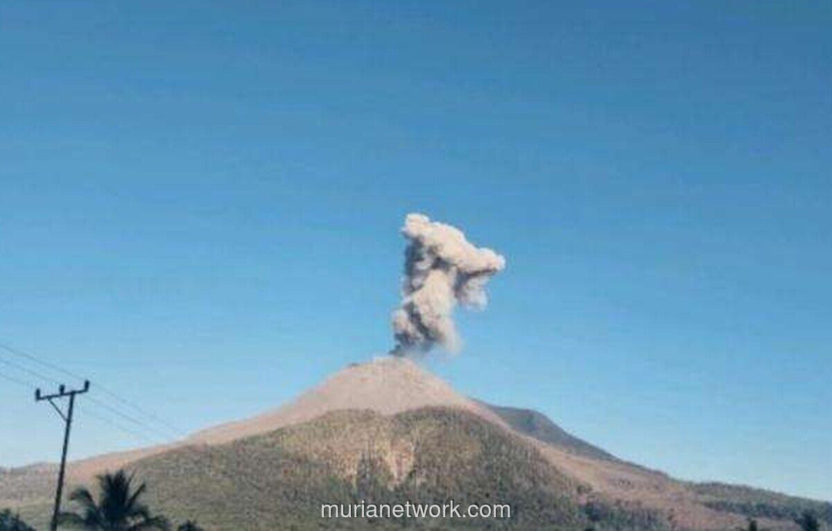 Gunung Lewotobi Laki-Laki Erupsi, Kolom Abu Capai 1 Kilometer