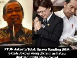 PTUN Jakarta Menolak Banding UGM, Ijazah Jokowi Wajib Dibuka ke Publik