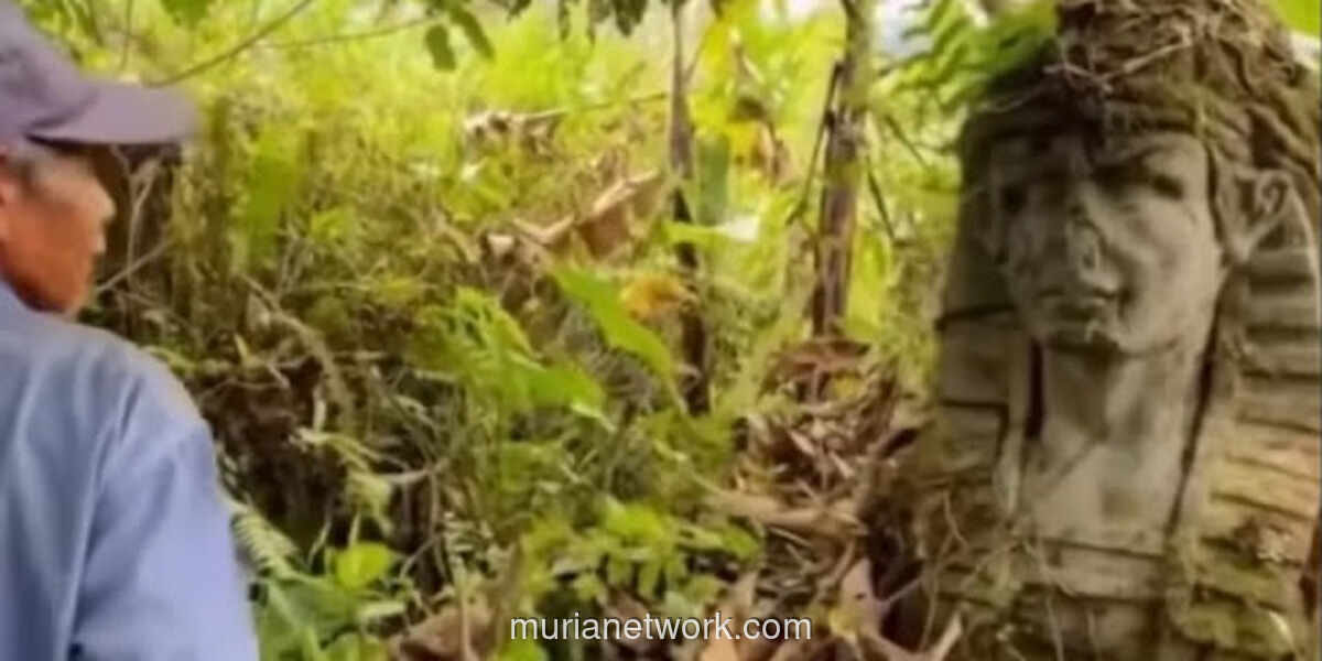 Patung Raksasa Mirip Firaun Muncul di Hutan Gunung Salak, Warganet Berspekulasi