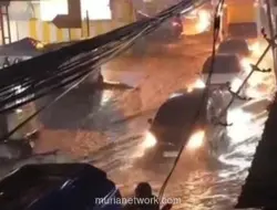 Hujan Deras Rendam Jalan Raya Kapten Yusuf, Lalu Lintas Macet