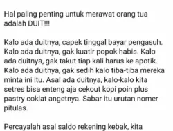 Merawat Orang Tua Butuh Lebih dari Sekadar Sabar, Kata Warganet
