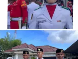 Paskibra Bone Kibarkan Merah Putih, Naura Melia Putri Dipercaya Bawa Baki