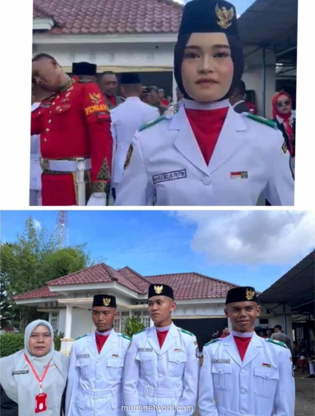 Paskibra Bone Kibarkan Merah Putih, Naura Melia Putri Dipercaya Bawa Baki