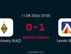 Levski Sofia Unggul 1-0 atas Kairat Almaty di Babak Pertama