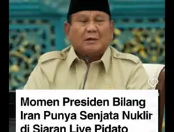 Siaran Langsung Pidato Prabowo Terputus Saat Bahas Kemungkinan Perlombaan Senjata Nuklir