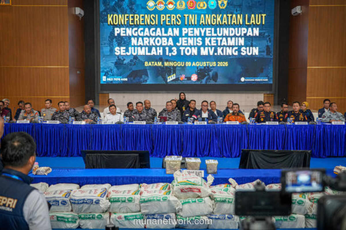 BNN Gagalkan Penyelundupan 1,3 Ton Ketamine di Perairan Natuna