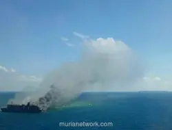 KNKT Mulai Selidiki Penyebab Kebakaran KM Mutiara Sentosa 2