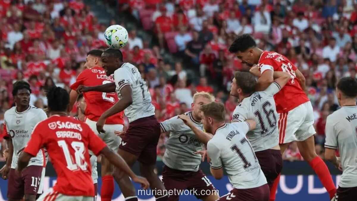 Kekecewaan Braga Usai Hearts Dihancurkan Benfica di Liga Europa