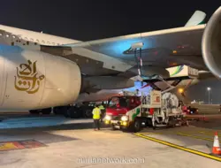 Pertama Kali, Airbus A380 Emirates Mendarat di Soekarno-Hatta dan Diisi Avtur Pertamina