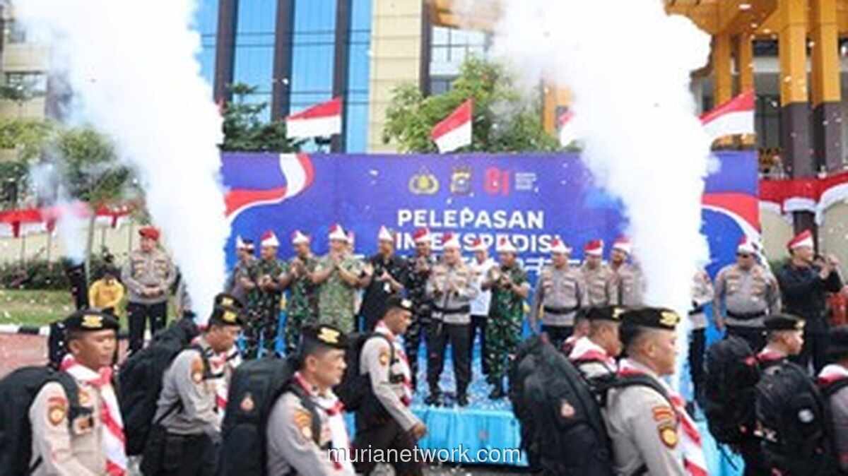 Polda Riau Libatkan 81 Relawan Mahasiswa dan Ojol dalam Ekspedisi Merah Putih