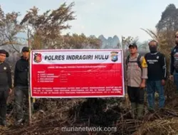 Polres Inhu Tangkap Pembakar Lahan 5 Hektare di Rengat