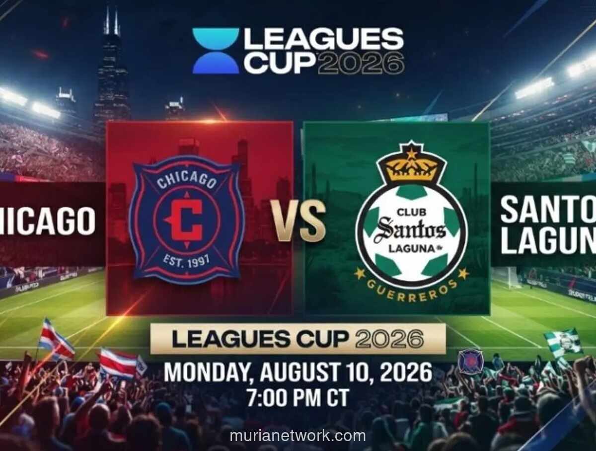 Gol Ezequiel Bullaude Bawa Santos Laguna Ungguli Chicago Fire di Babak Pertama Leagues Cup