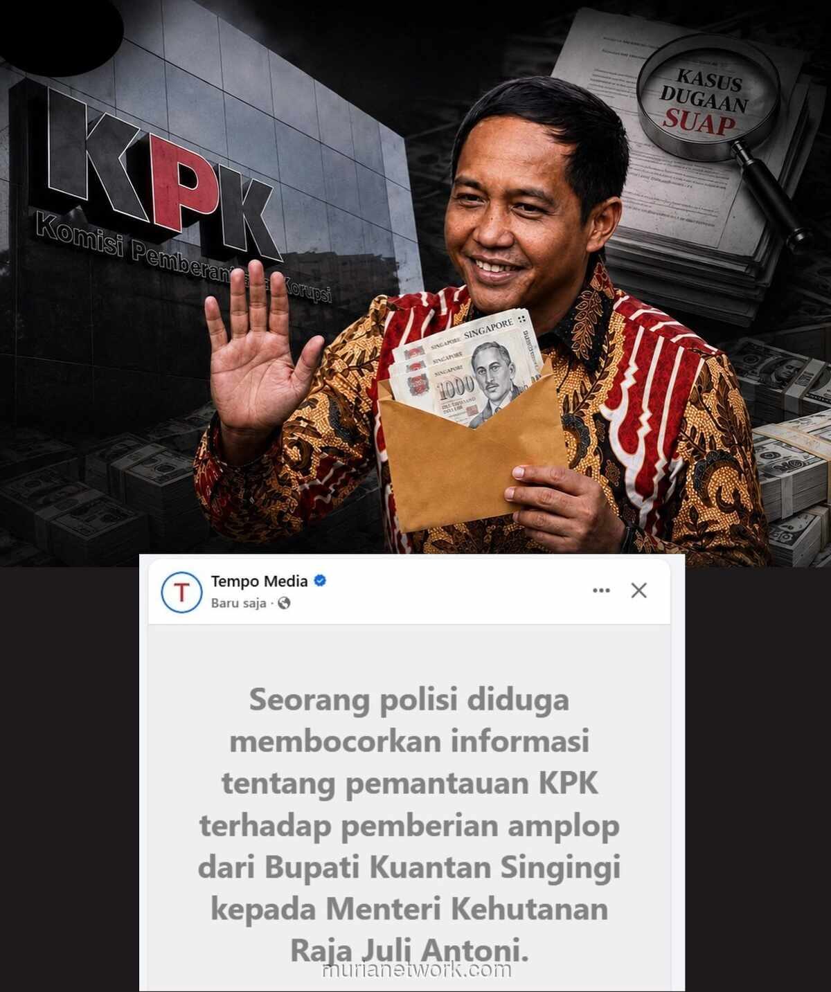 KPK Dalami Kebocoran Informasi Pemantauan Amplop untuk Menteri Kehutanan
