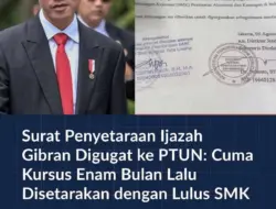 Surat Penyetaraan Ijazah Gibran Digugat ke PTUN