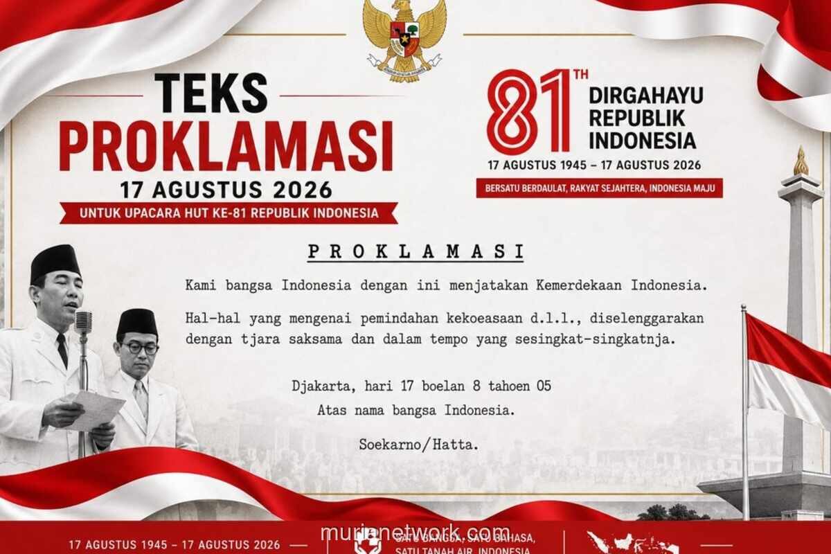 Teks Proklamasi 17 Agustus 2026 Lengkap untuk Upacara HUT ke-81 RI