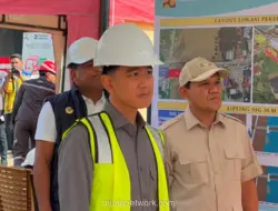 Gibran Tinjau Pembangunan Jembatan Krueng Tingkeu di Bireuen