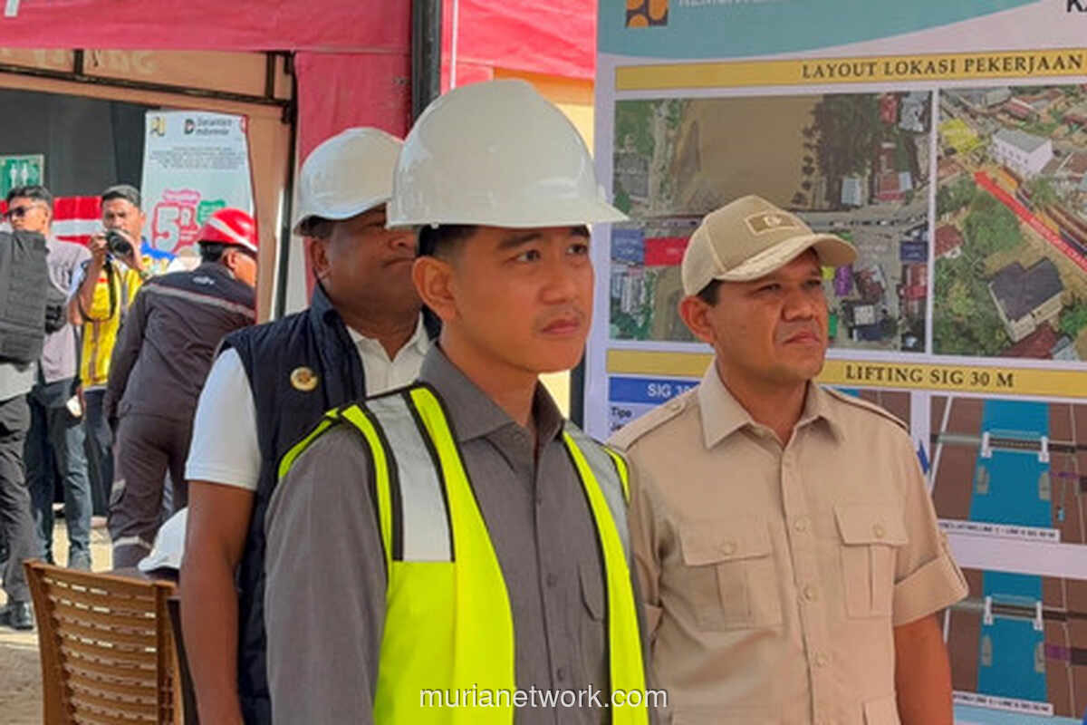 Gibran Tinjau Pembangunan Jembatan Krueng Tingkeu di Bireuen
