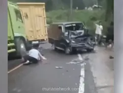 Truk Rem Blong Picu Kecelakaan Beruntun di Jalur Bukittinggi–Medan, Tiga Luka