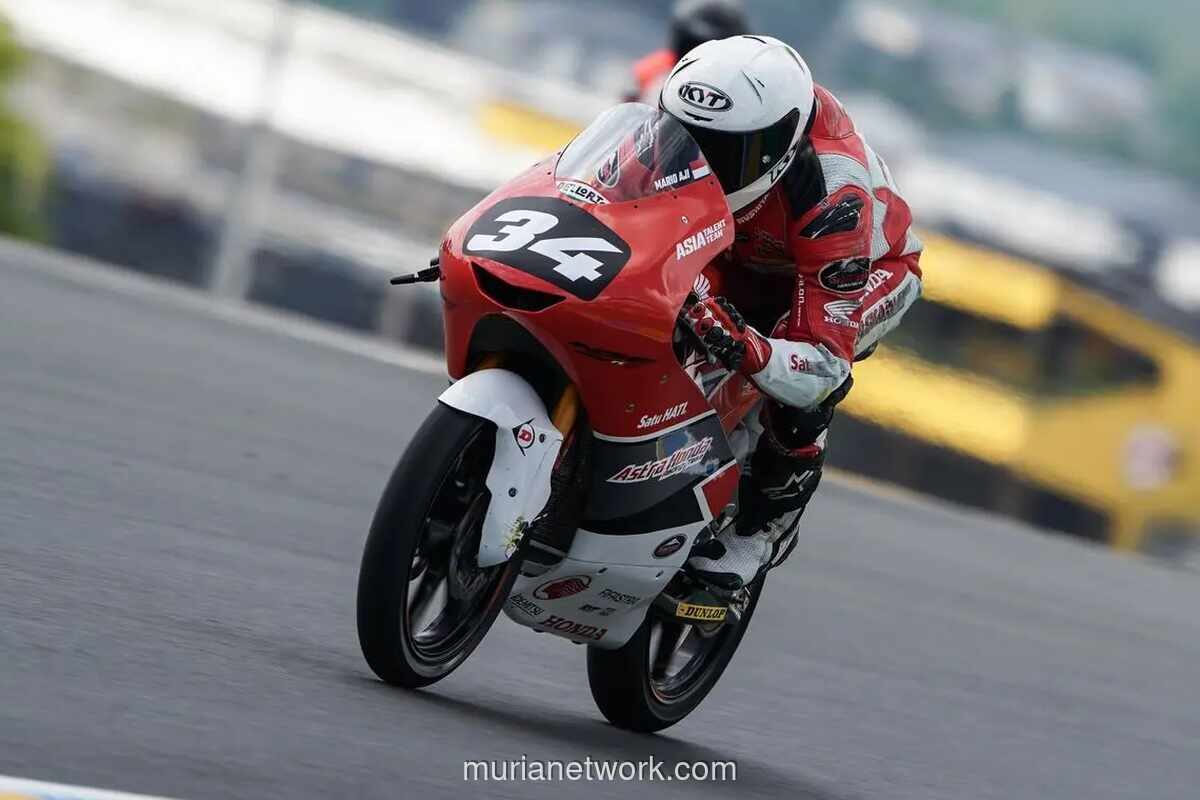 Veda Ega Pratama Finis Kesembilan di Moto3 Inggris