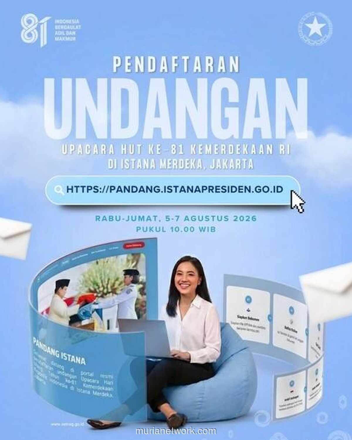 Pendaftaran Upacara HUT ke-81 RI di Istana Merdeka Dibuka, Kuota 8.100 Orang