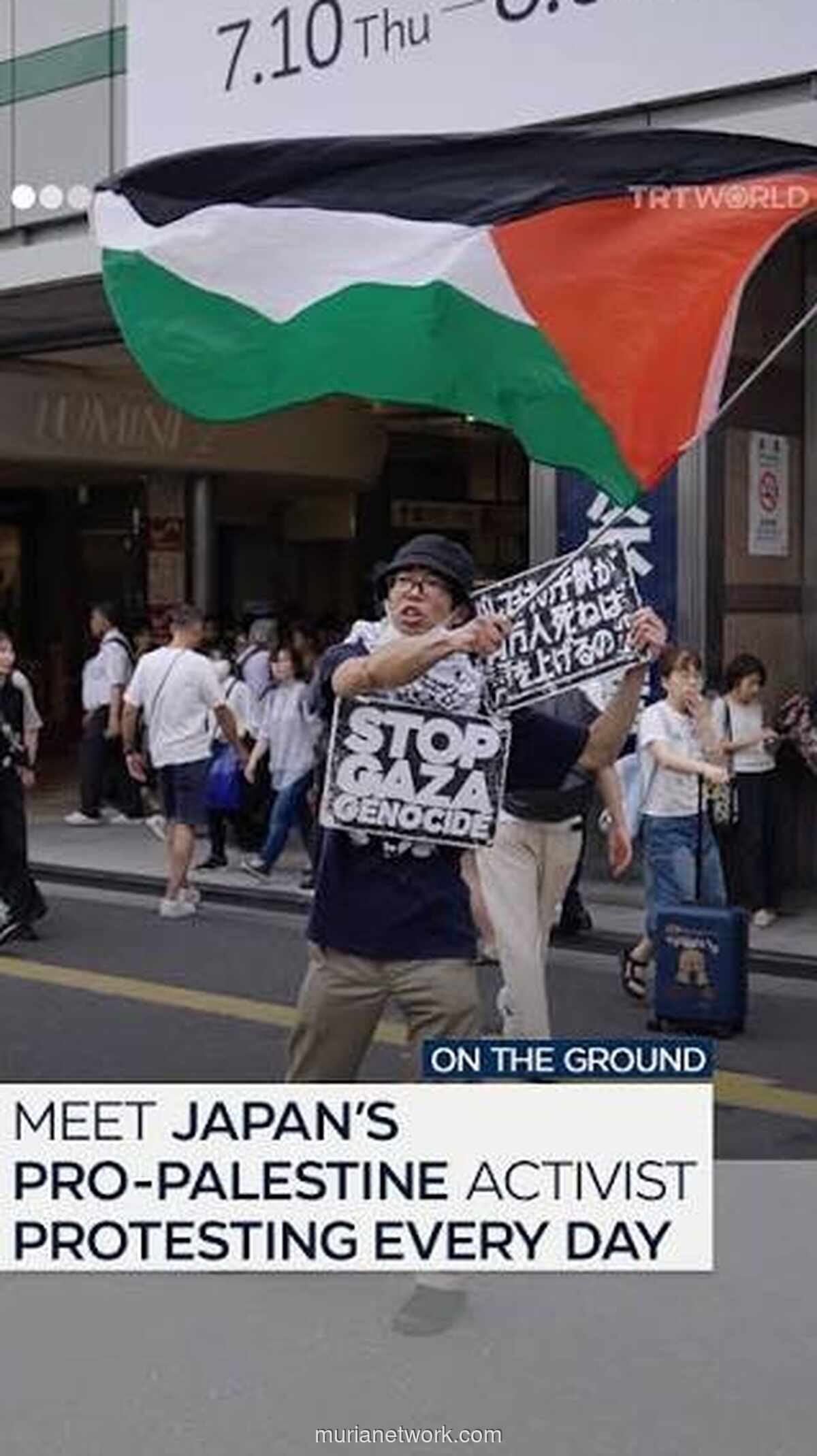 Aksi Protes Harian Hampir 1.000 Hari, Warga Tokyo Ini Bela Palestina